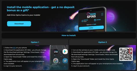 Orion spins casino aplicação